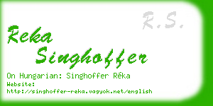 reka singhoffer business card